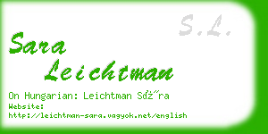 sara leichtman business card